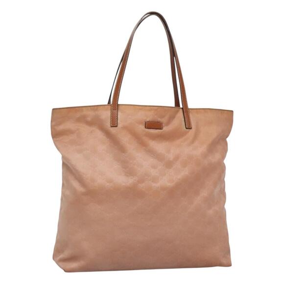 GUCCI GG Canvas Tote Bag Nylon Pink Gold - Picture 1 of 16